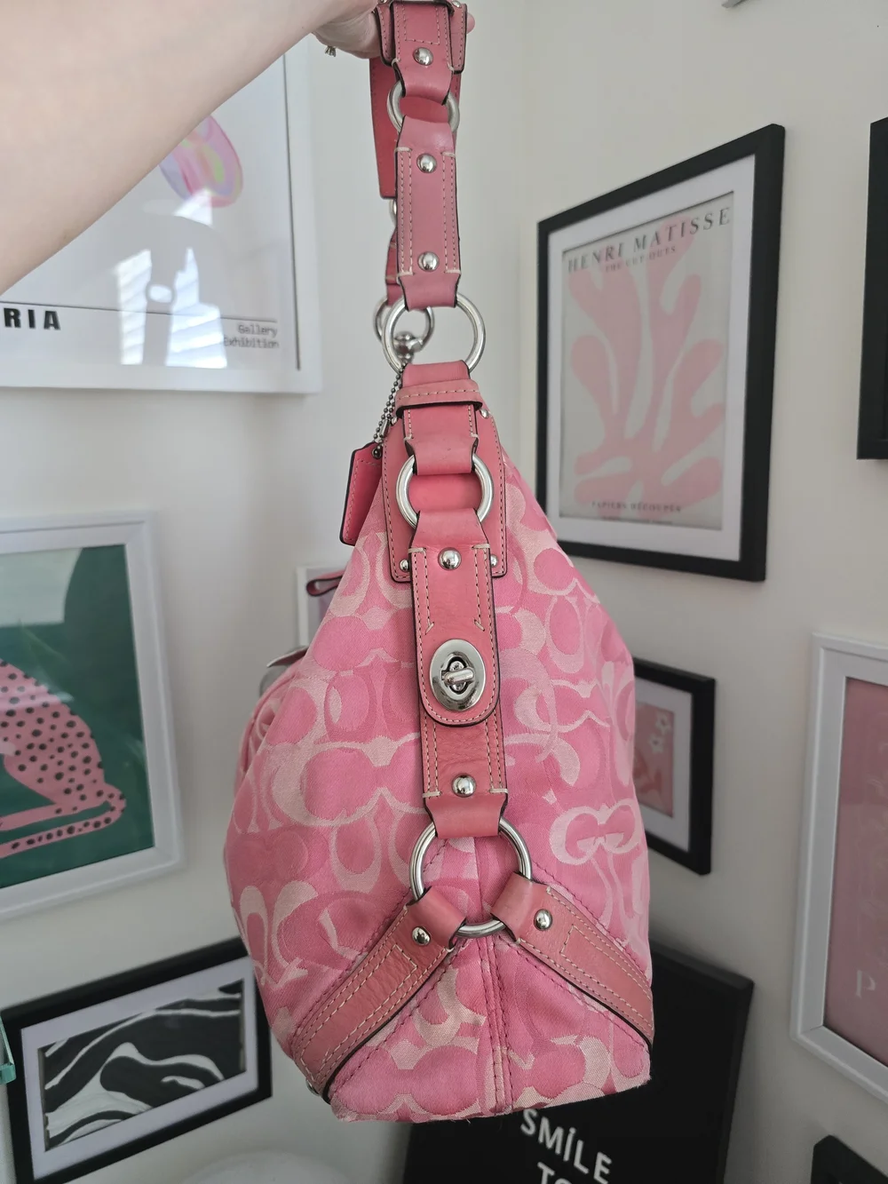 Y2k Pink Coach Carly Optics W/Cherry Charm